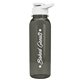 a transparent smoke bottle & white lid the outdoorsman - 24 oz tritan(tm) bottle with drink thru lid
