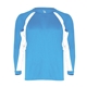 aerial view a columbia blue/ white badger - mens b - core hook long sleeve t - shirt, image 1 of 3