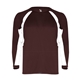 aerial view a maroon/ white badger - mens b - core hook long sleeve t - shirt, image 1 of 3
