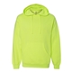aerial view a safety yellow independent trading co. - unisex midweight hooded sweatshirt, image 1 of 3