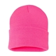 a neon pink sportsman - 12 solid cuffed beanie - colors