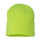 a neon yellow sportsman - 12 solid cuffed beanie - colors