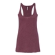 aerial view a maroon triblend bella + canvas - womens triblend racerback tank - colors, image 1 of 3