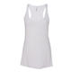 aerial view a solid white triblend bella + canvas - womens triblend racerback tank - colors, image 1 of 3