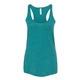 aerial view a teal triblend bella + canvas - womens triblend racerback tank - colors, image 1 of 3