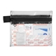 aerial view a clear sanitime plus 9 piece hand sanitizer healthy living pack in zipper kit components inserted into zipper kit, image 1 of 2