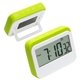 aerial view a lime green soft touch widescreen kitchen timer / clock, image 1 of 2