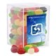 a clear small acrylic candy box with assorted jelly beans