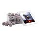 a clear acrylic box with chocolate baseballs