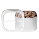 aerial view a silver window tin with chocolate raisins, image 1 of 8