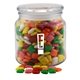 a clear glass jar jar with mini chicklets gum