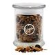 a clear jar with trail mix
