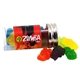 a clear clever candy small 3 candy tube with gummy bears
