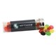 a clear medium 5 candy tube with assorted jelly beans