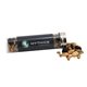a clear custom promotional medium plastic tube with trail mix