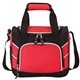 aerial view a red balboa 20- can capacity peva lined lunch bag, image 1 of 7
