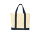 aerial view a natural/navy port authority(r) - ideal twill two - tone shopping tote, image 1 of 5