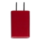 aerial view a red ul listed usb wall charger ac adapter, image 1 of 8