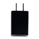 aerial view a black ul listed usb wall charger ac adapter, image 1 of 6