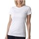aerial view a heather white next level apparel ladies triblend crew - colors, image 1 of 5