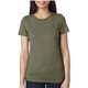 aerial view a military green next level apparel ladies triblend crew - colors, image 1 of 5