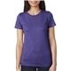 aerial view a purple rush next level apparel ladies triblend crew - colors, image 1 of 5