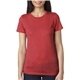 aerial view a vintage red next level apparel ladies triblend crew - colors, image 1 of 5