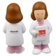 aerial view a pink/white female physician - stress reliever, image 1 of 2