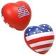aerial view a blue/red/white patriotic valentine heart stress ball - stress relievers, image 1 of 2