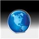 aerial view a clear globe graphic award - 6 1/2 dia, image 1 of 2