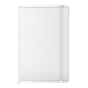aerial view a white promotional custom neoskin(r) hard cover journal notebook, image 1 of 4