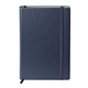 aerial view a navy pms532 promotional custom neoskin(r) hard cover journal notebook, image 1 of 2