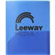 aerial view a transparent blue polypropylene old school folder 11.5 h x 9.5 w, image 1 of 5