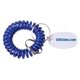 a blue bracelet coil keychain