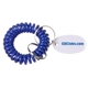 a blue bracelet coil keychain