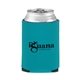 a teal colorful collapsible can cooler