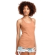 aerial view a light orange next level apparel ladies ideal racerback tank, image 1 of 4