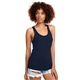 aerial view a midnight navy next level apparel ladies ideal racerback tank, image 1 of 5
