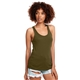 aerial view a military green next level apparel ladies ideal racerback tank, image 1 of 5