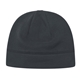 a dark gray 100 poly micro fleece beanie
