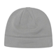 aerial view a light gray 100 poly micro fleece beanie, image 1 of 2