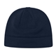 a navy 100 poly micro fleece beanie