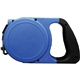 a blue retractable pet leash
