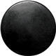 aerial view a black custom hockey puck, image 1 of 2