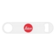 aerial view a white bartenders colored stainless steel bottle opener, image 1 of 2