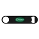 aerial view a black bartenders colored stainless steel bottle opener, image 1 of 2