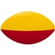a athletic gold/red 7 2- toned foam football