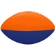 a orange & blue 7 2- toned foam football