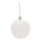 aerial view a white round shatter - resistant christmas ornament, image 1 of 2