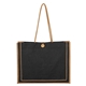 aerial view a black paradise jute tote bag, image 1 of 3